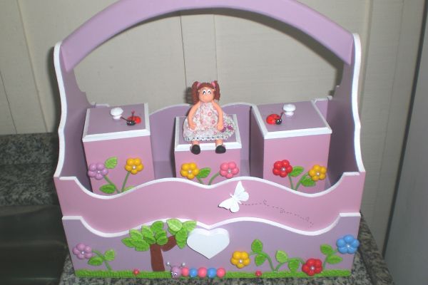 cesta de mdf infantil